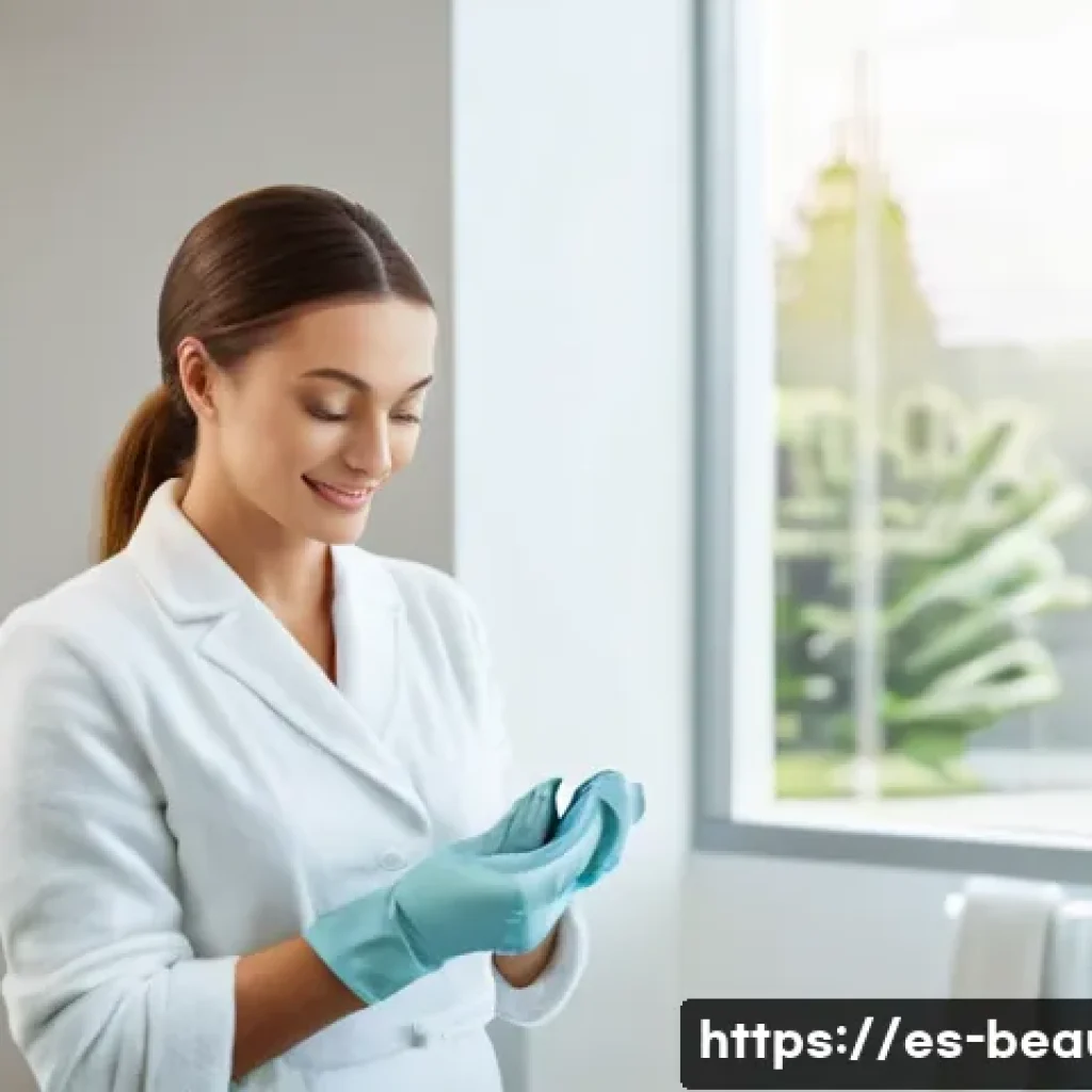 피부 미용 협회 가입 장점 - **Prompt: Esteemed Aesthetician in Modern Spa**
"A confident female aesthetician, mid-30s, with ...